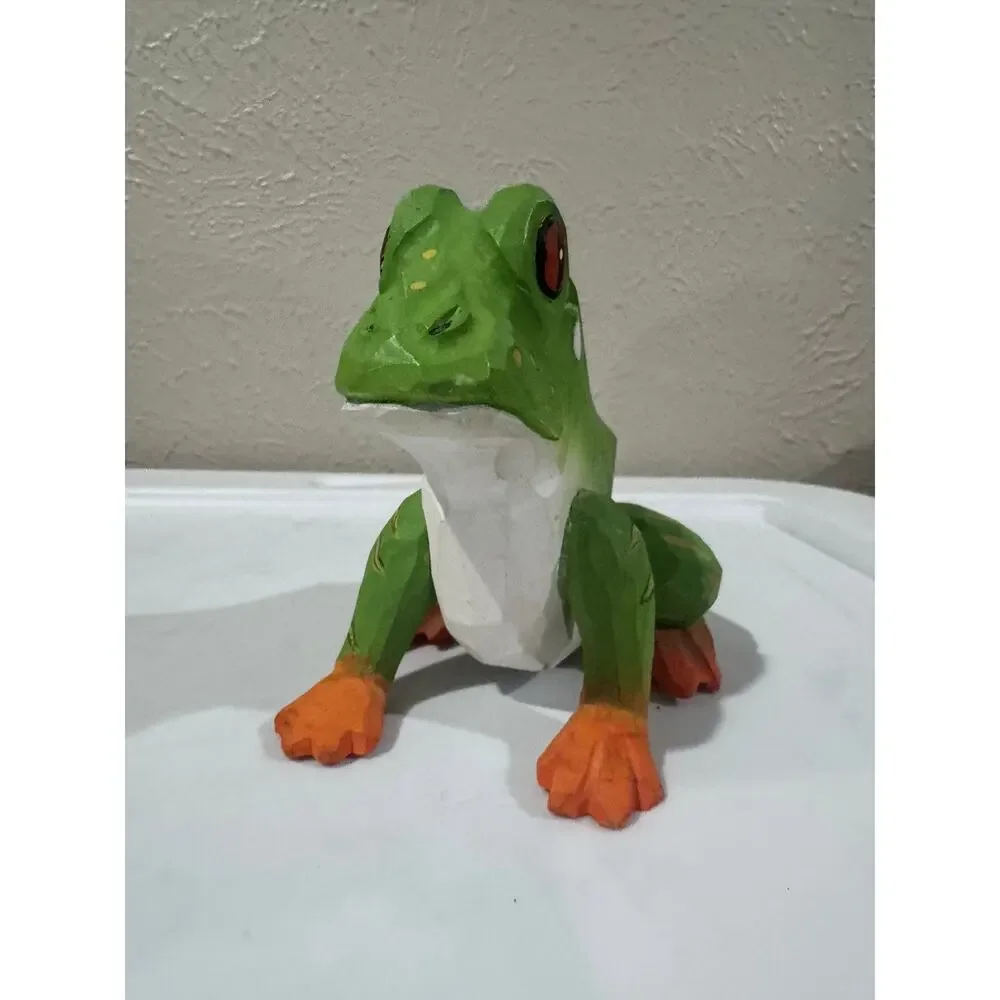 Wooden Frog Eyeglasses Holder